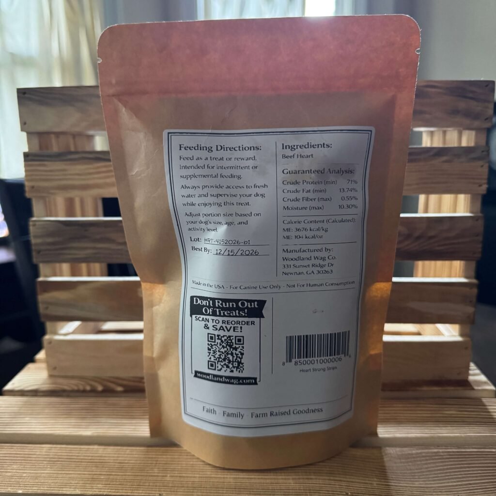 Heart Strong Strips - 100% Dehydrated Beef Heart Dog Treats (4oz) | Premium Single-Ingredient | Allergy-Friendly